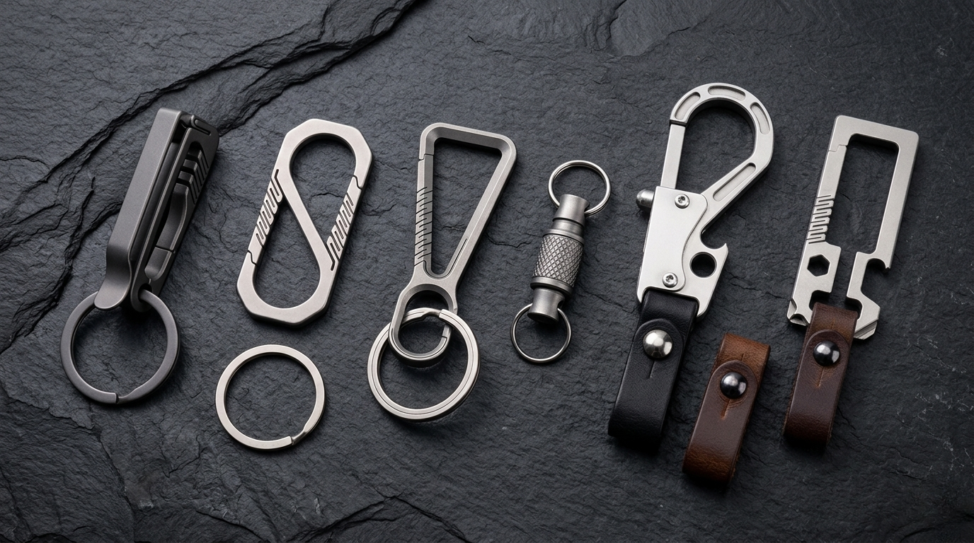 AeroLinks titanium keyring and carabiner collection